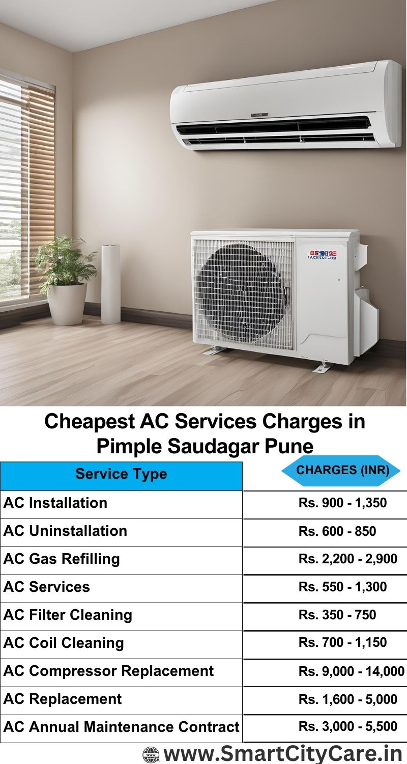 AC Services charges list in Pimple Saudagar, Pune