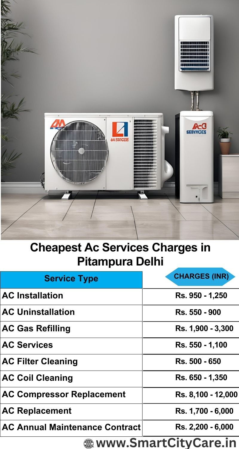 AC Services charges list in  Pitampura, Delhi