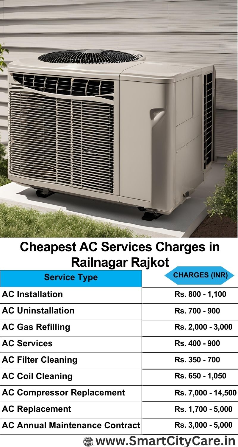 AC Services charges list in  Railnagar, Rajkot