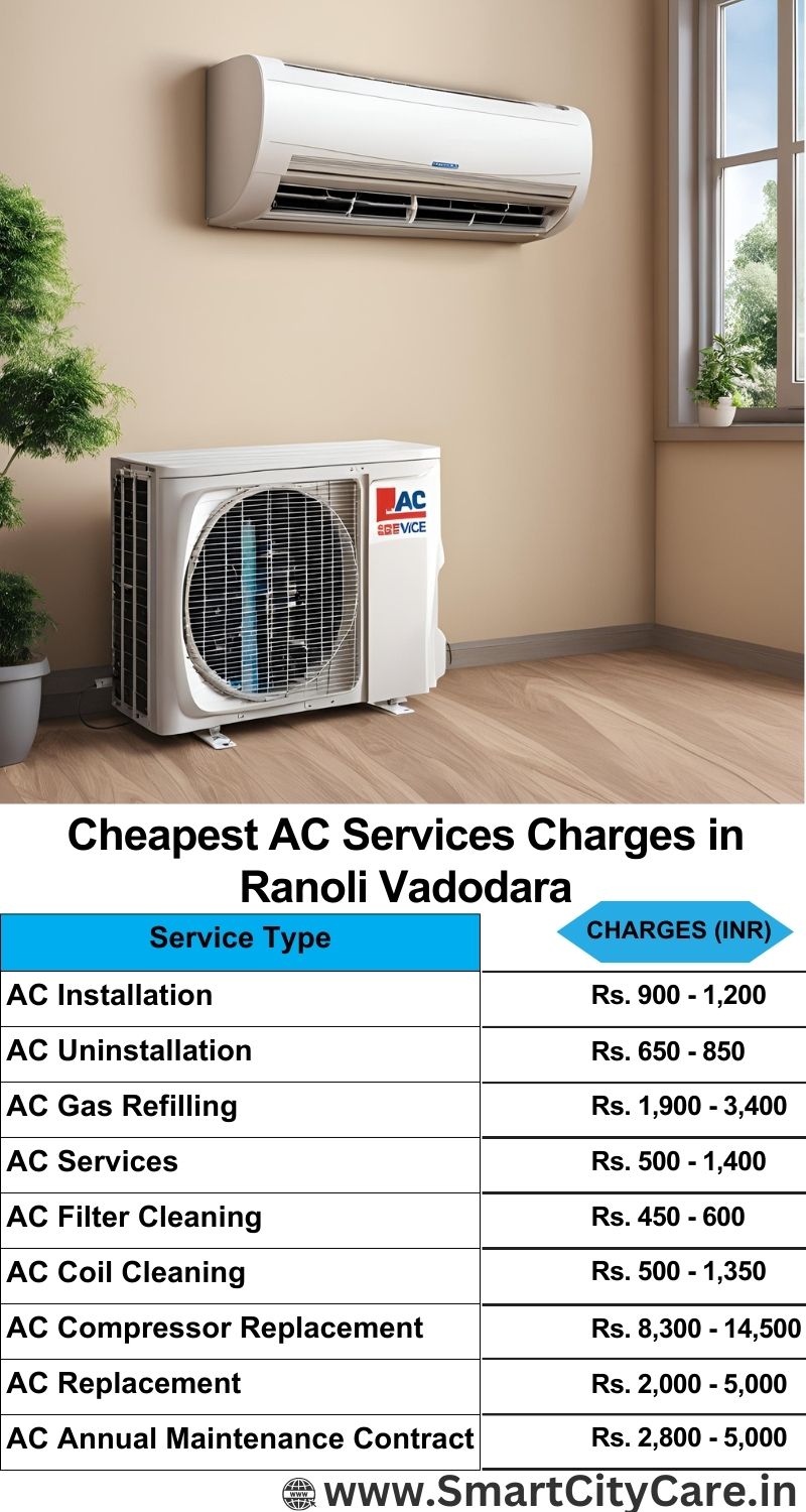 AC Services charges list in  Ranoli, Vadodara