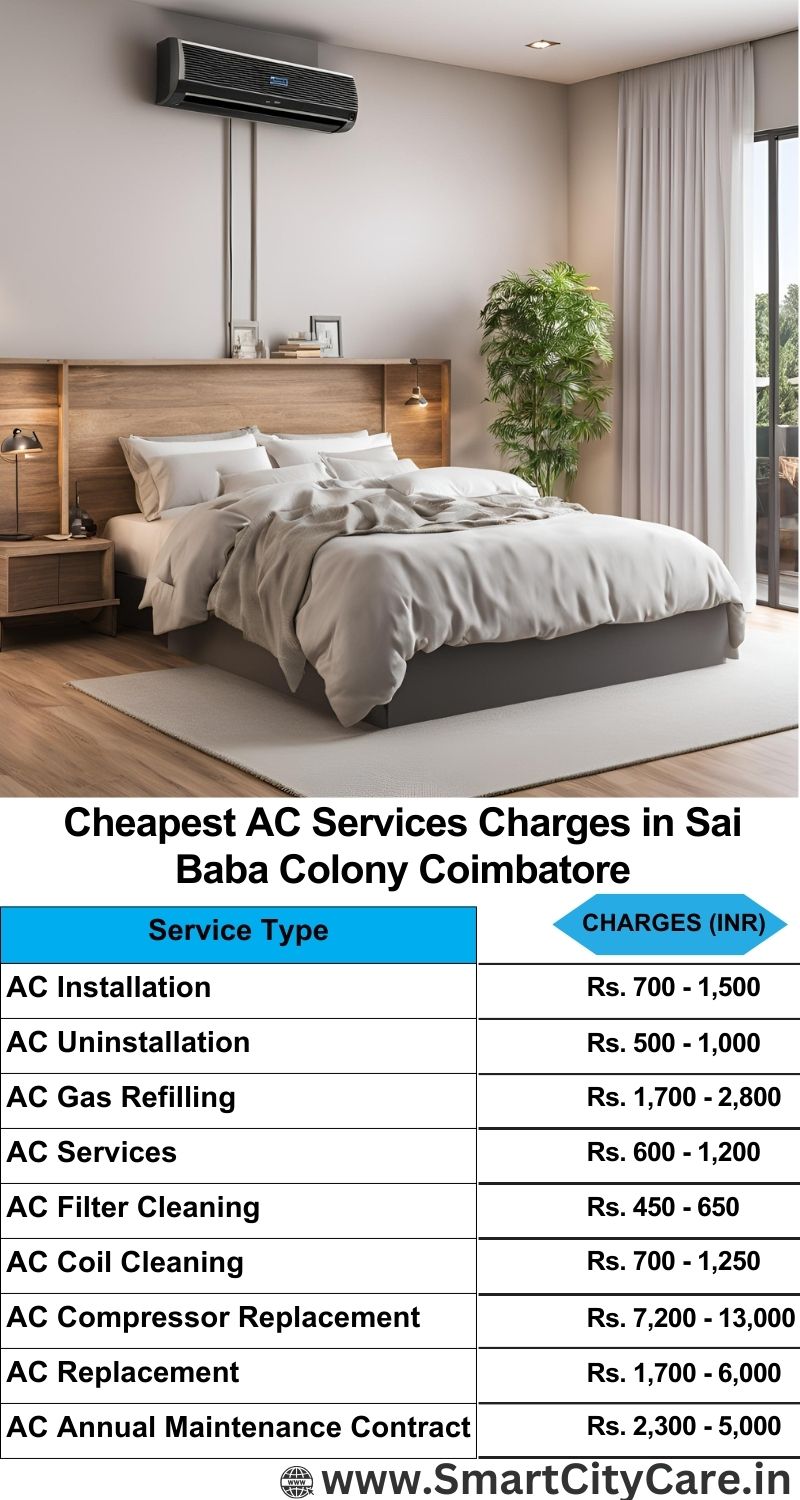 AC Services charges list in  Sai Baba Colony, Coimbatore