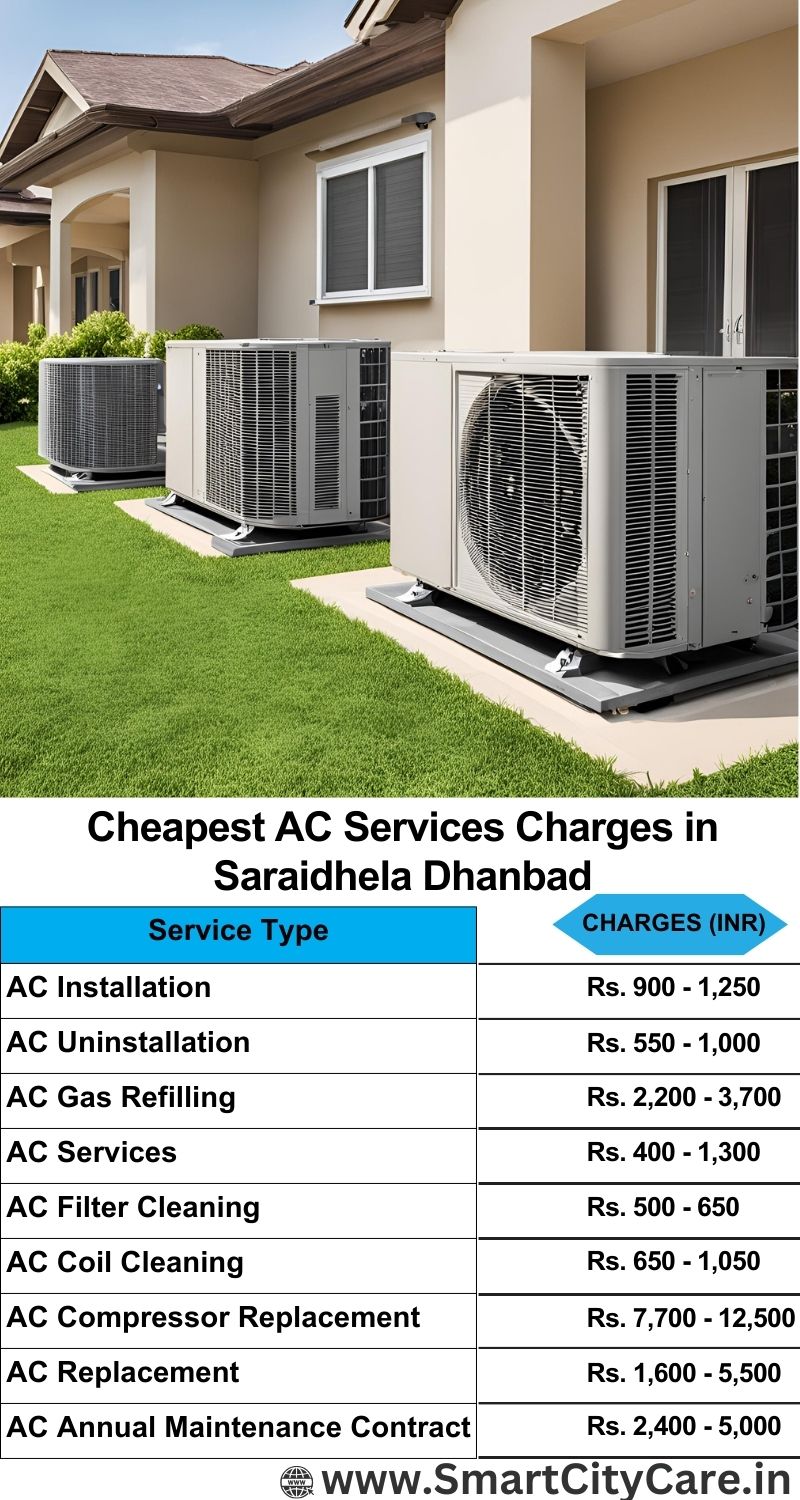 AC Services charges list in  Saraidhela, Dhanbad