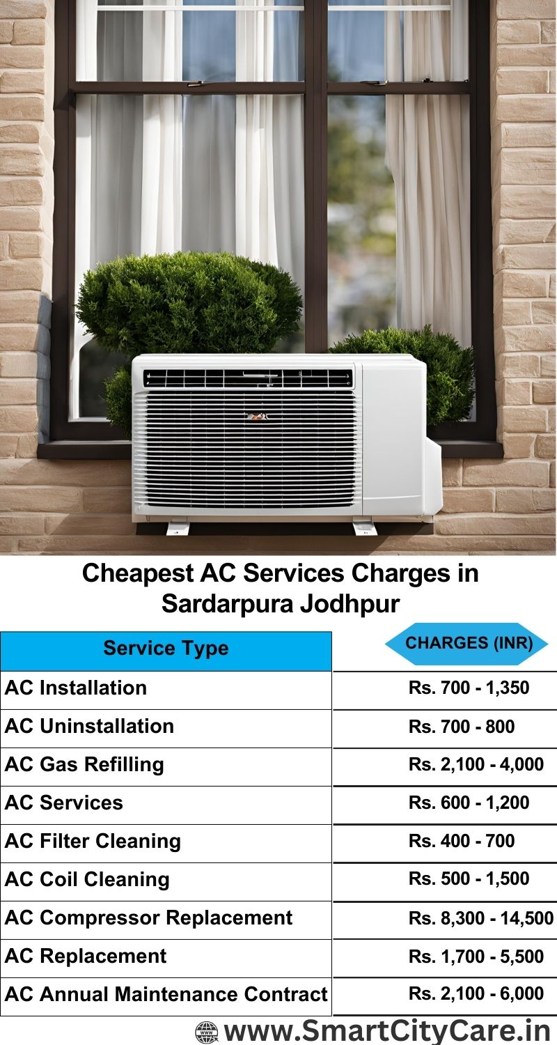 AC Services charges list in  Sardarpura, Jodhpur