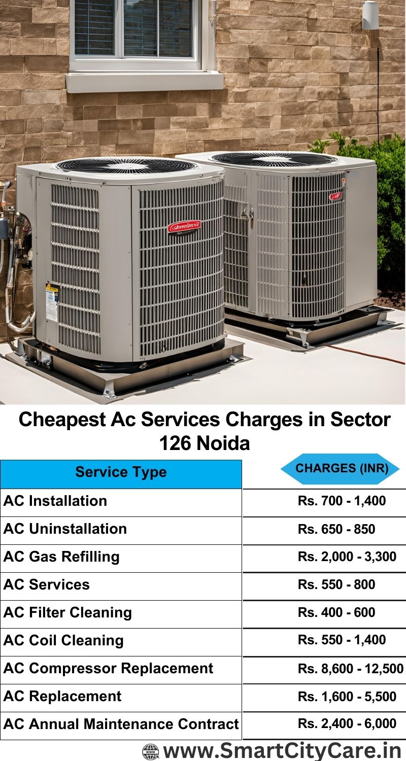 AC Services charges list in  Sector 126, Noida