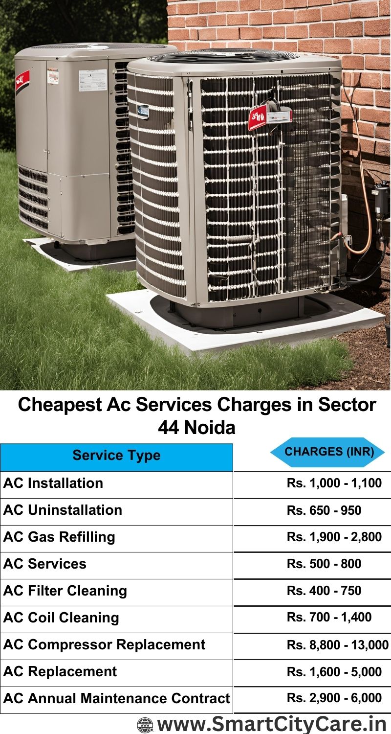 AC Services charges list in  Sector 44, Noida