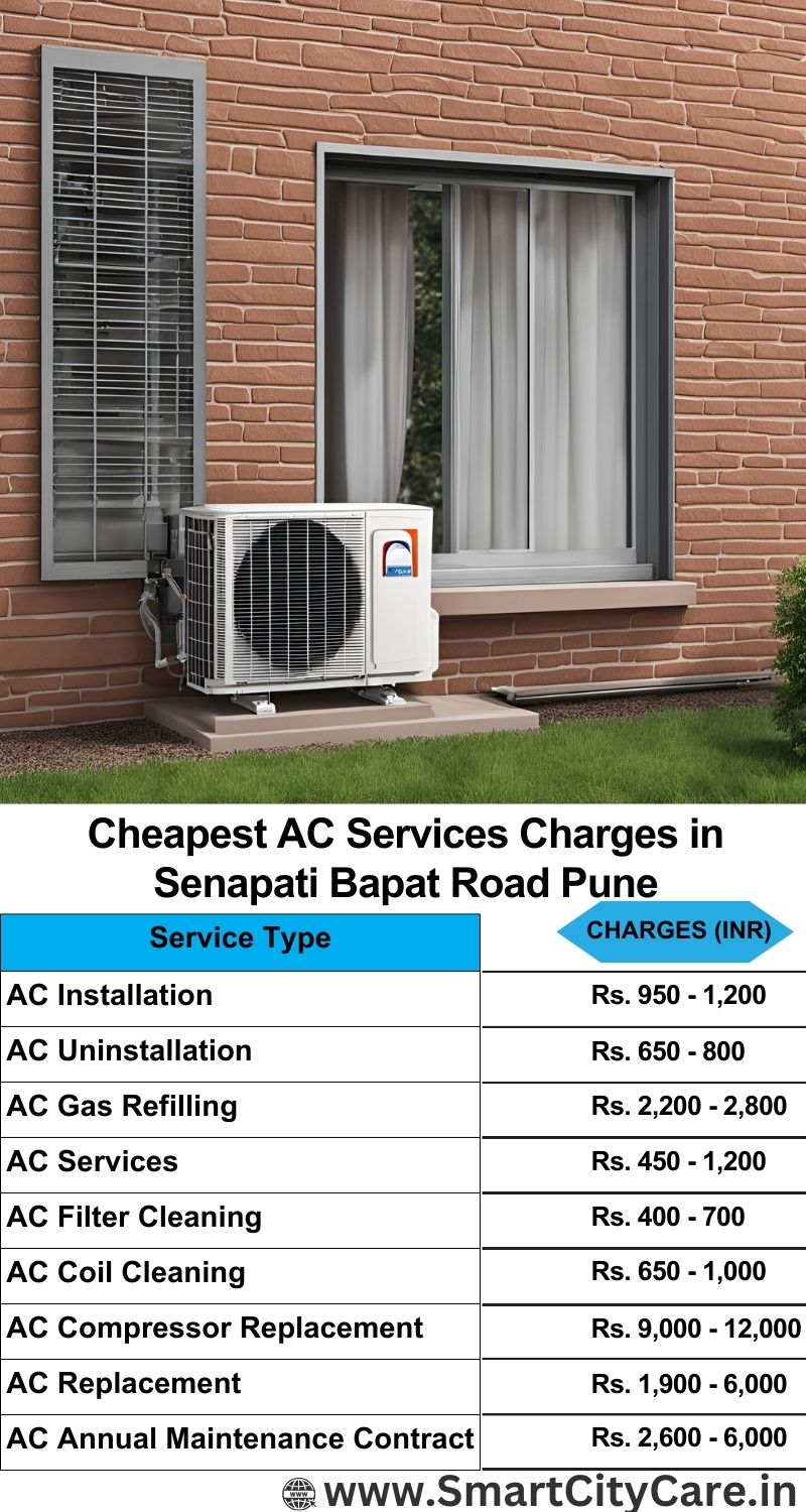 AC Services charges list in Senapati Bapat Road, Pune