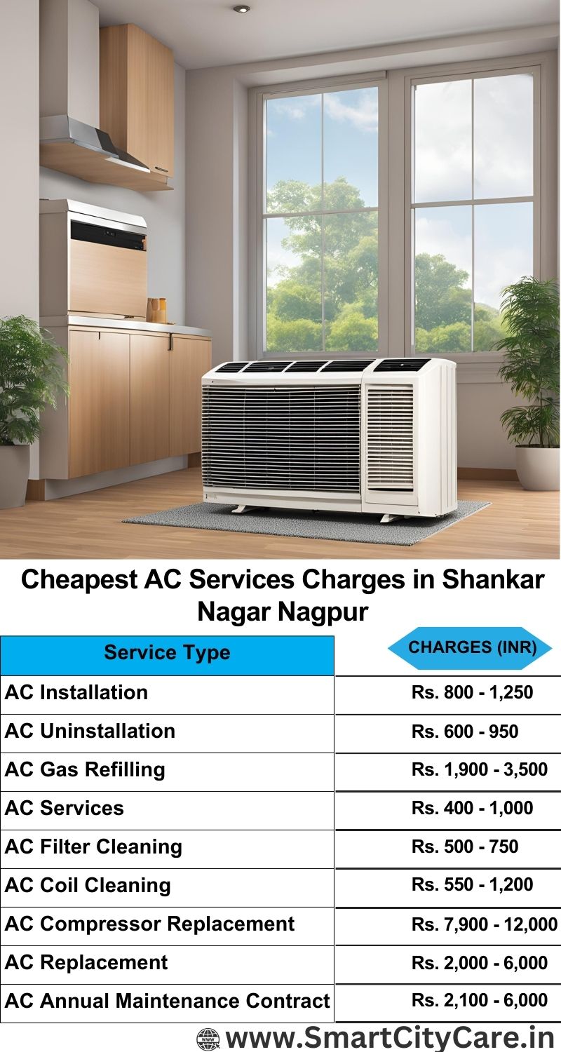 AC Services charges list in Shankar Nagar, Nagpur