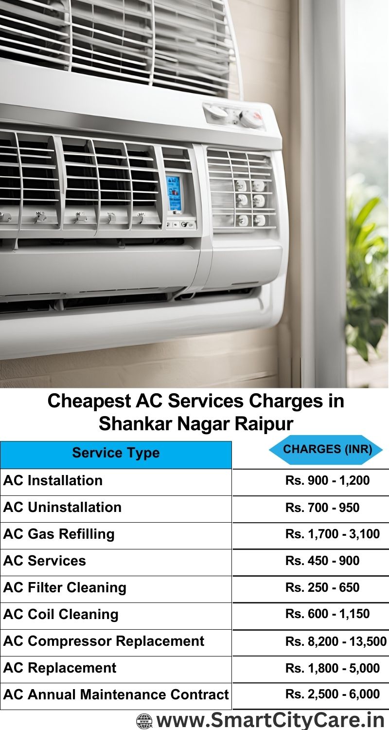 AC Services charges list in  Shankar Nagar, Raipur