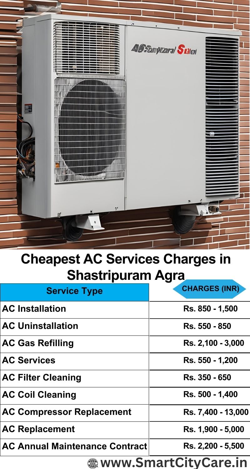 AC Services charges list in  Shastripuram, Agra