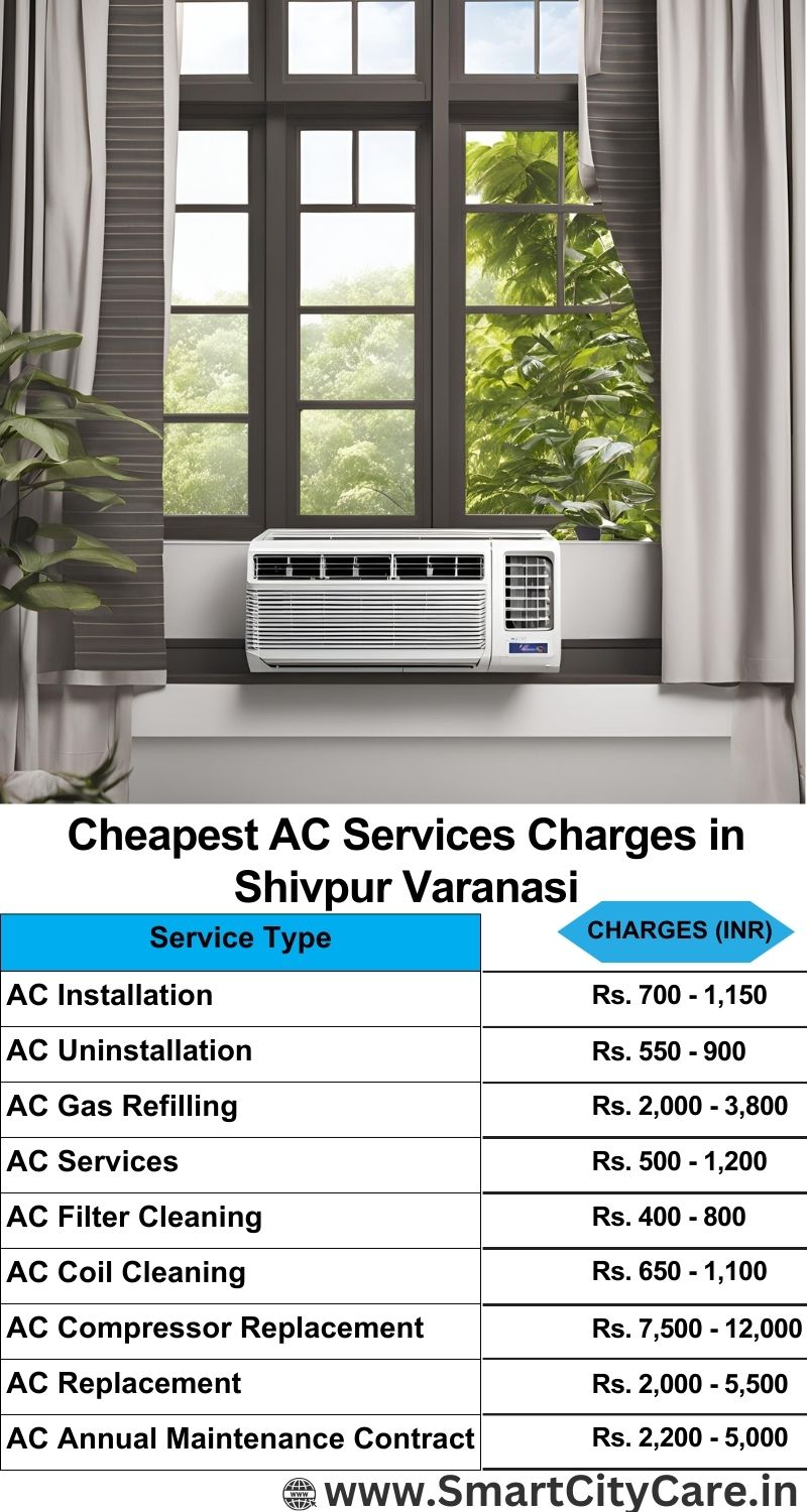 AC Services charges list in  Shivpur, Varanasi