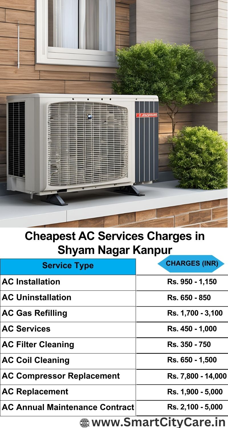 AC Services charges list in  Shyam Nagar, Kanpur