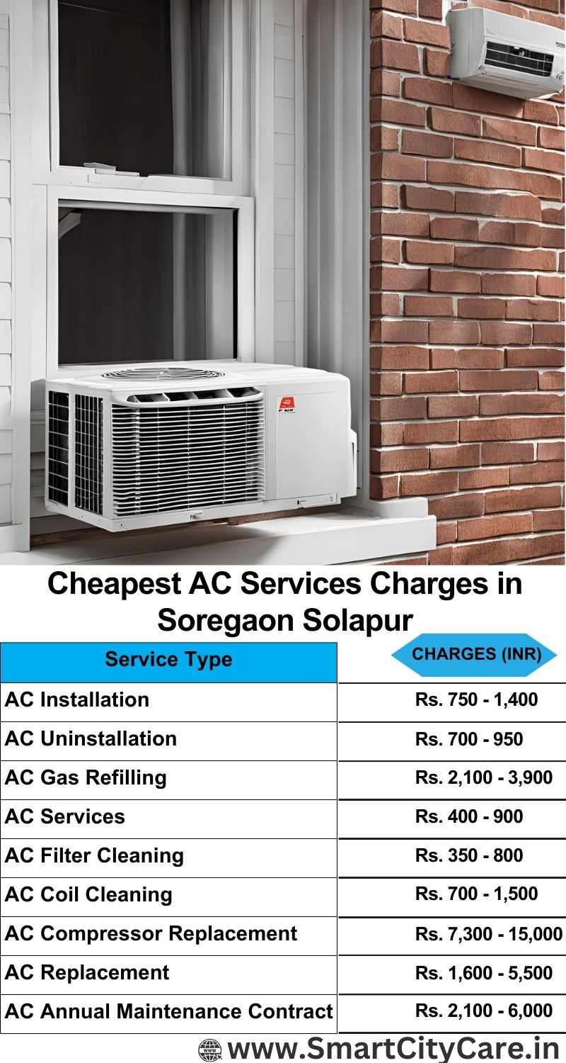 AC Services charges list in  Soregaon, Solapur