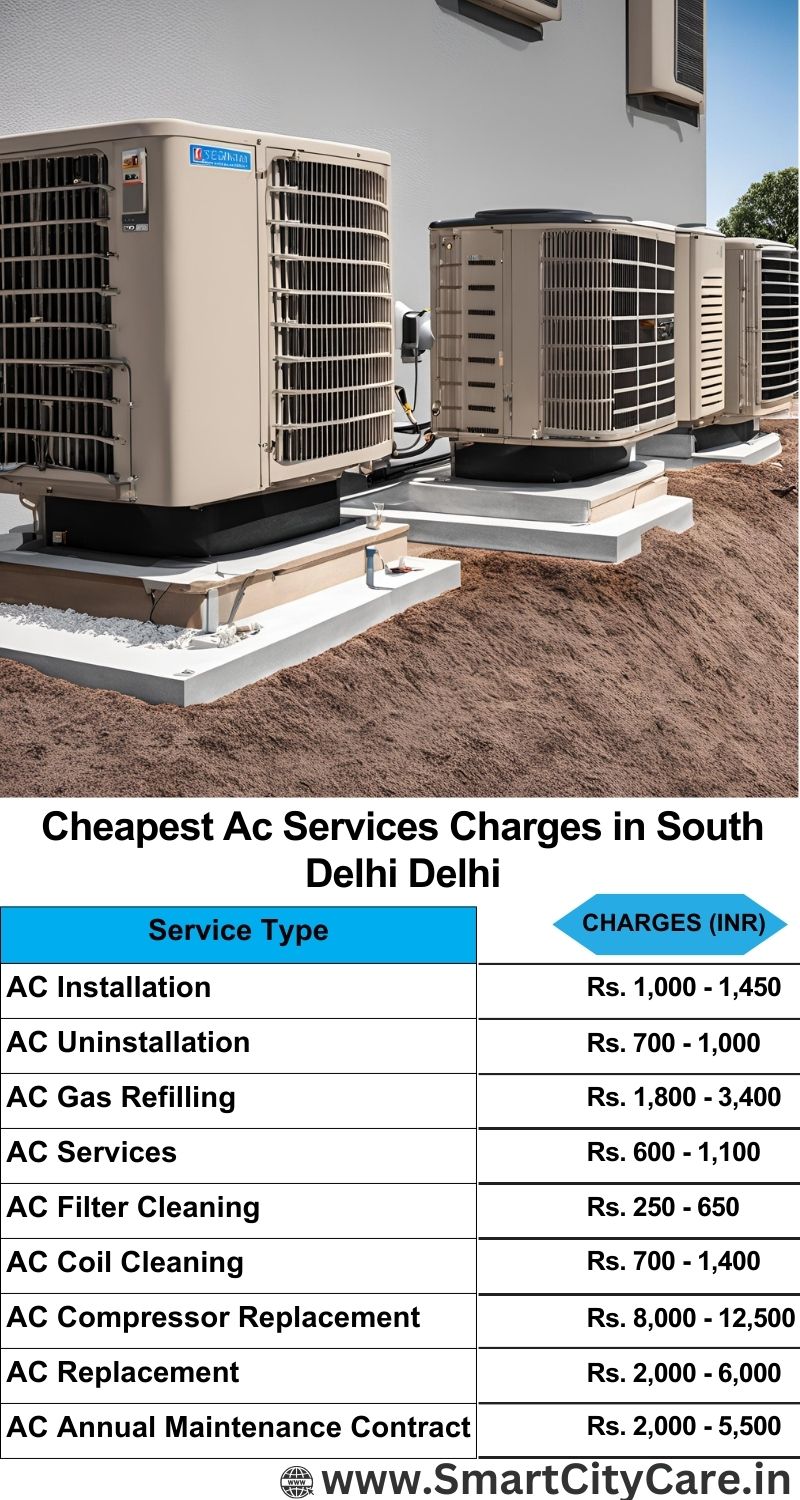 AC Services charges list in  South Delhi, Delhi