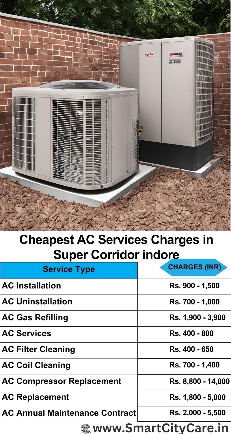 AC Services charges list in  Super Corridor, Indore