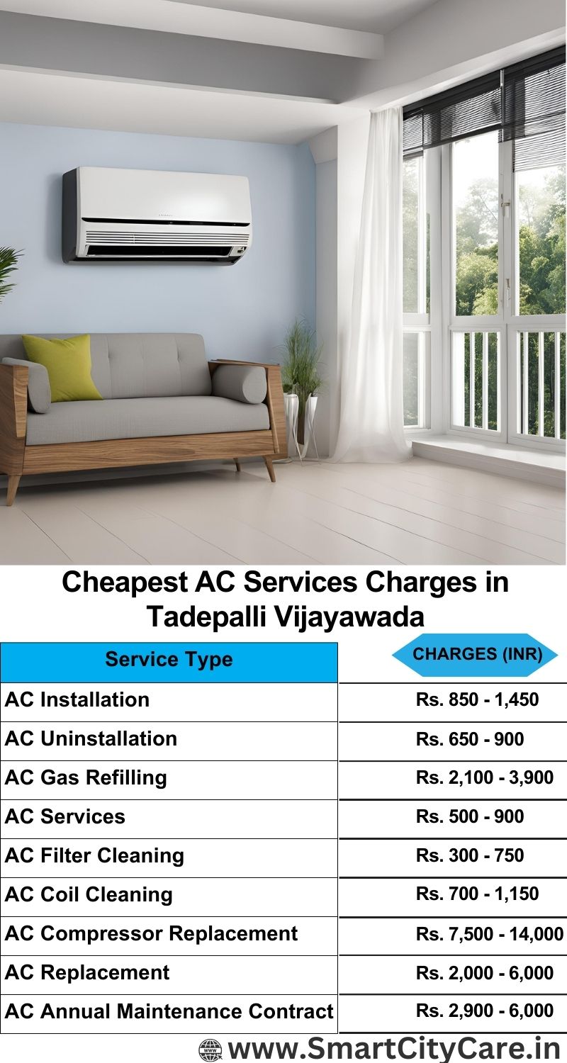 AC Services charges list in  Tadepalli, Vijayawada