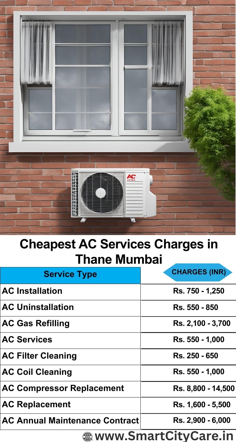 AC Services charges list in  Thane, Mumbai