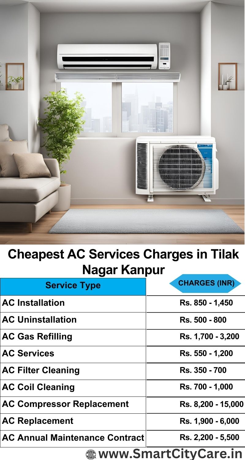 AC Services charges list in  Tilak Nagar, Kanpur