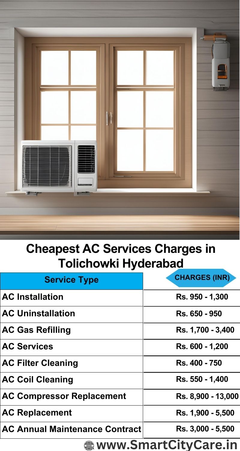 AC Services charges list in  Tolichowki, Hyderabad