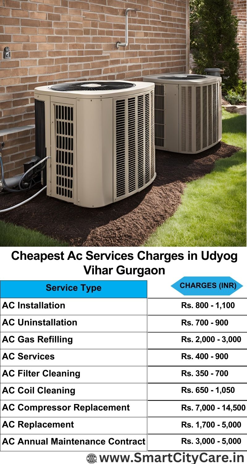 AC Services charges list in  Udyog Vihar, Gurgaon