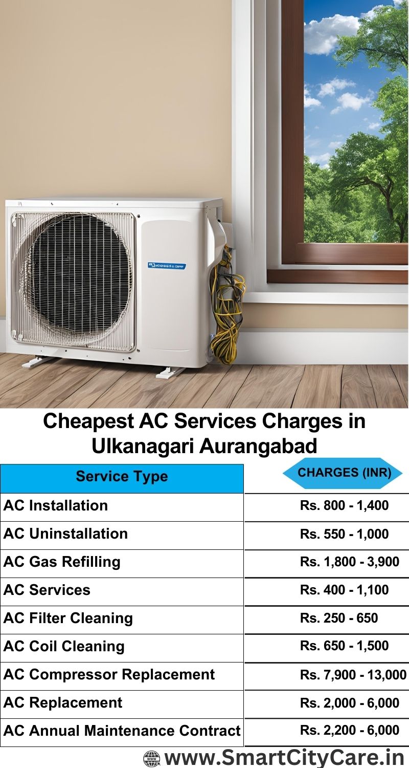 AC Services charges list in Ulkanagari, Aurangabad