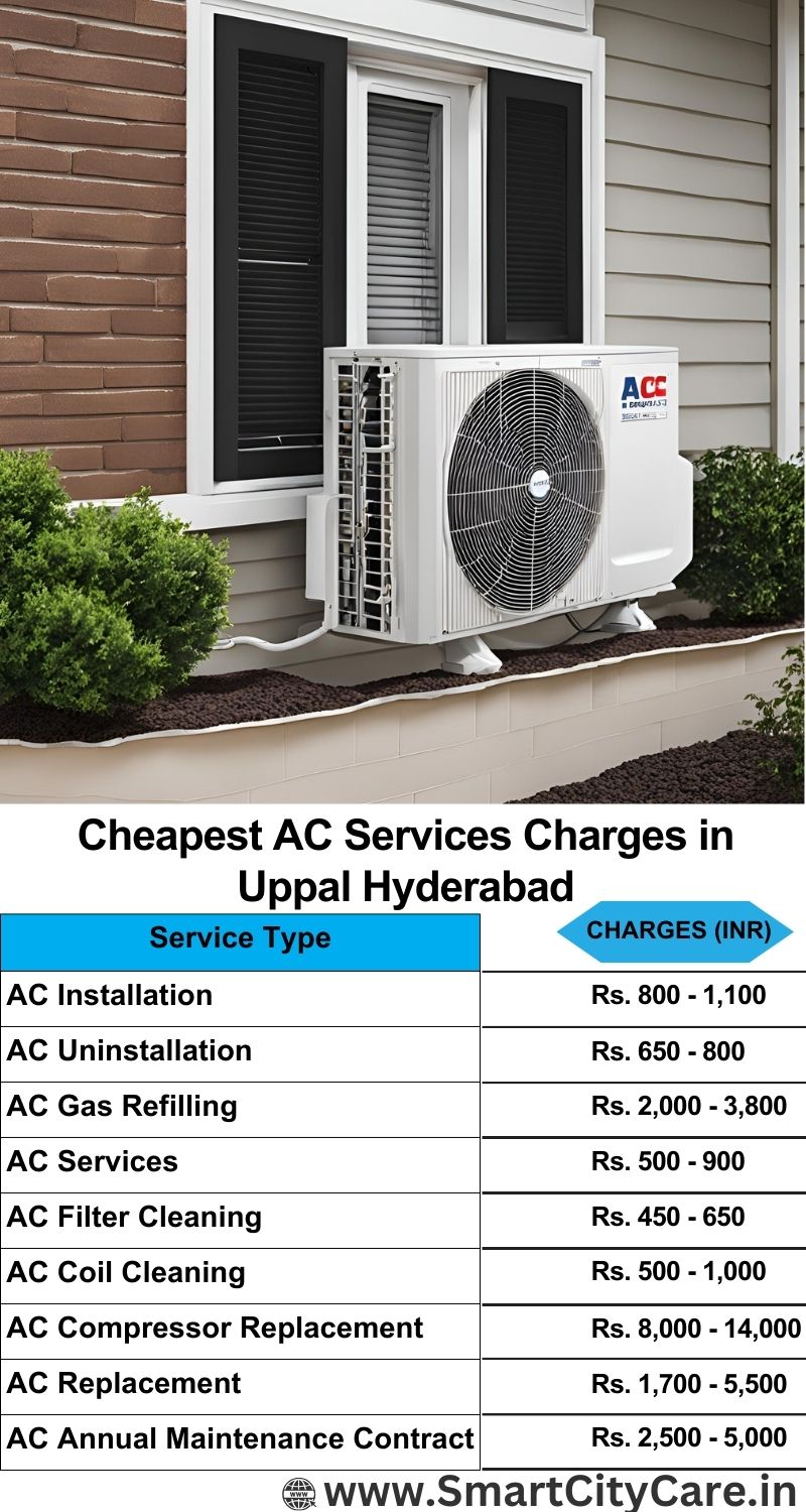 AC Services charges list in  Uppal, Hyderabad