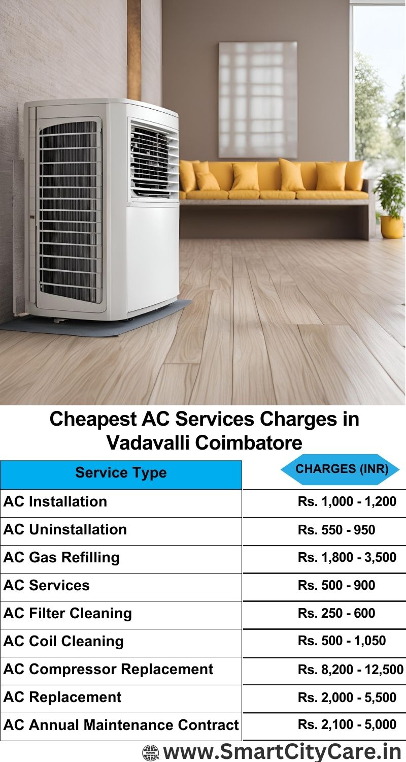 AC Services charges list in  Vadavalli, Coimbatore