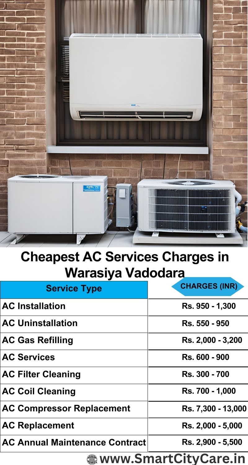 AC Services charges list in  Warasiya, Vadodara