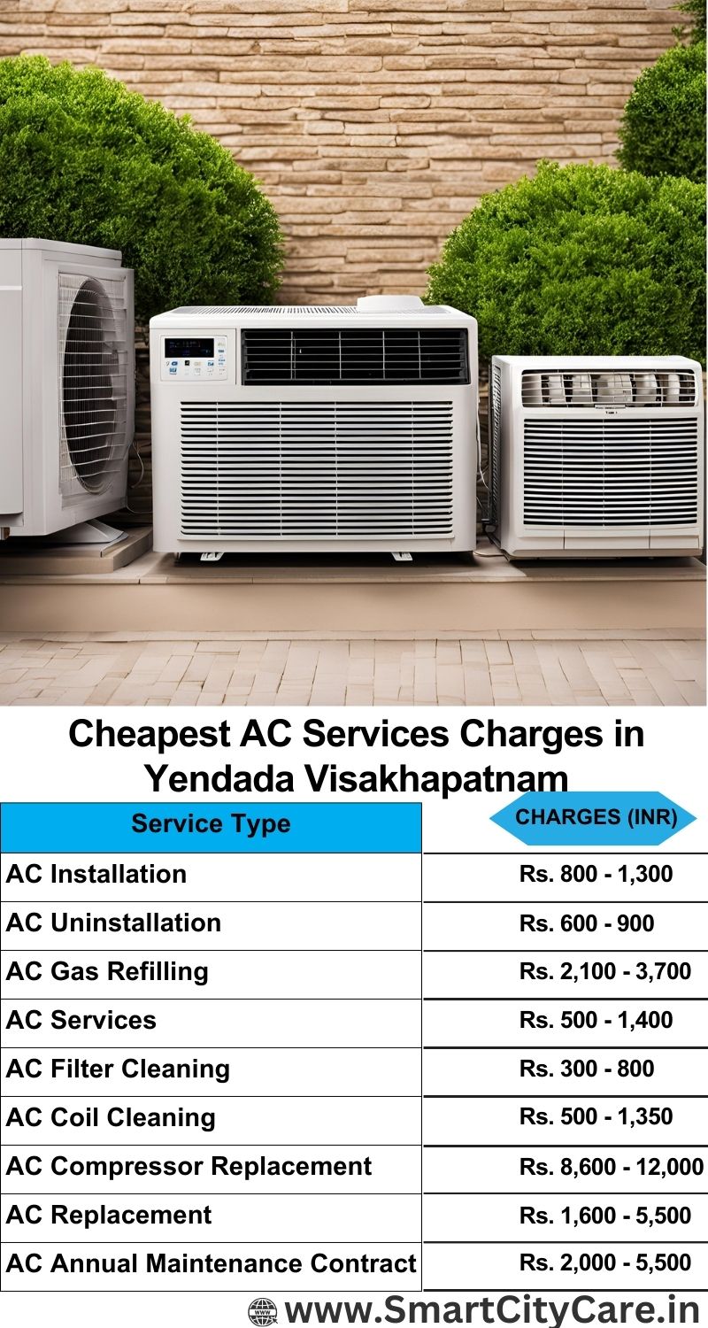 AC Services charges list in  Yendada, Visakhapatnam