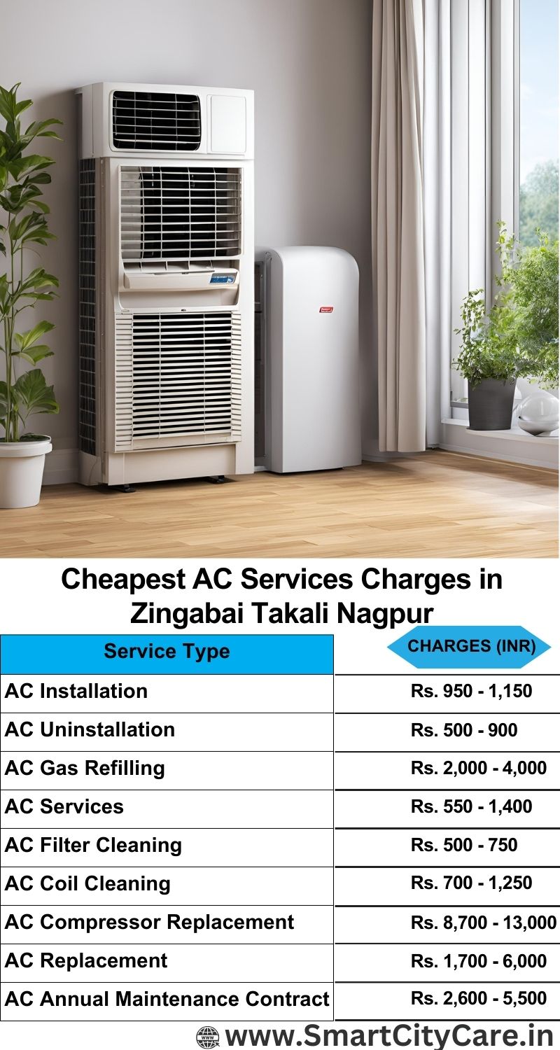 AC Services charges list in  Zingabai Takali, Nagpur