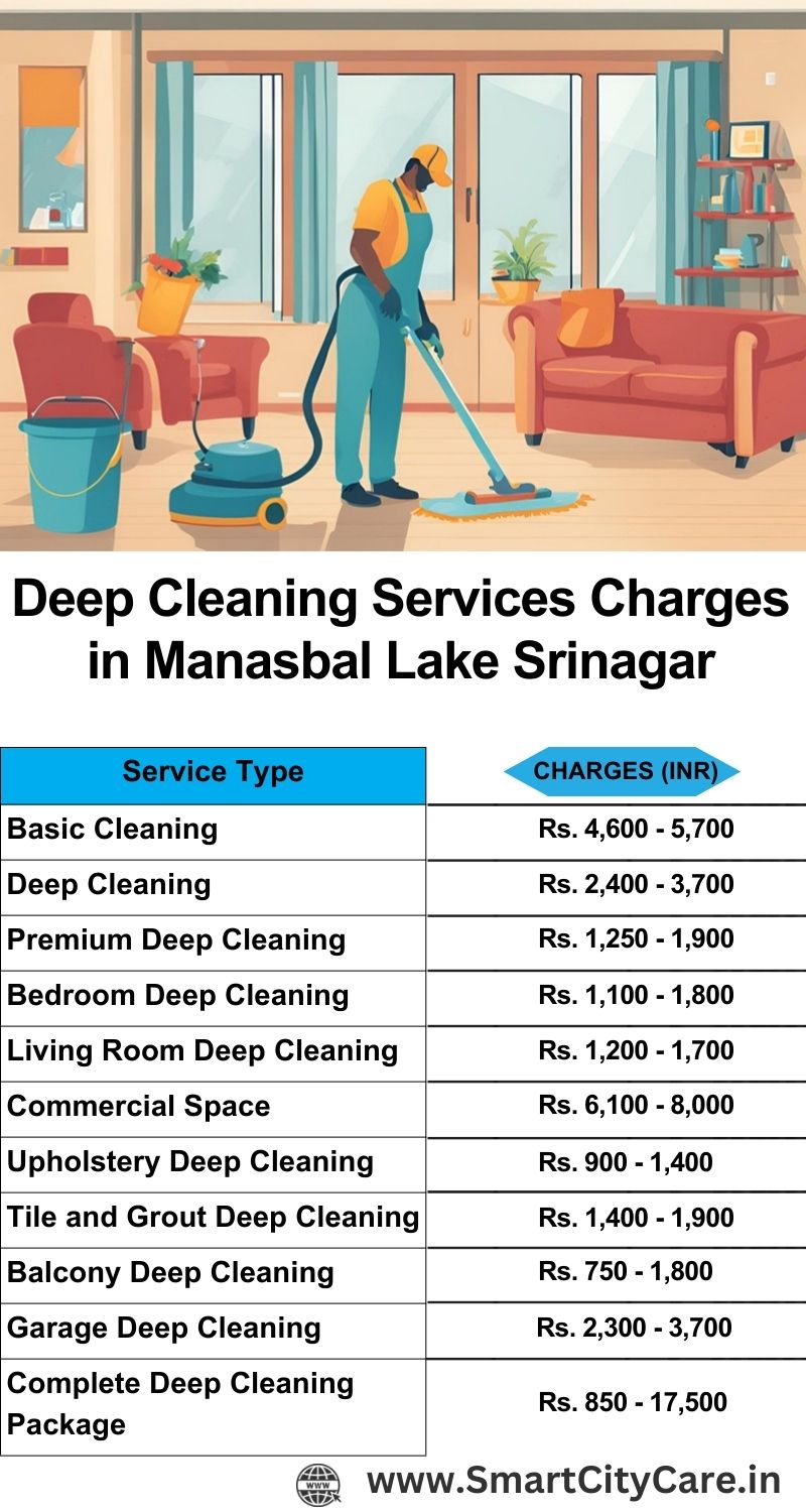 Deep cleaning services price list in Manasbal Lake, Srinagar