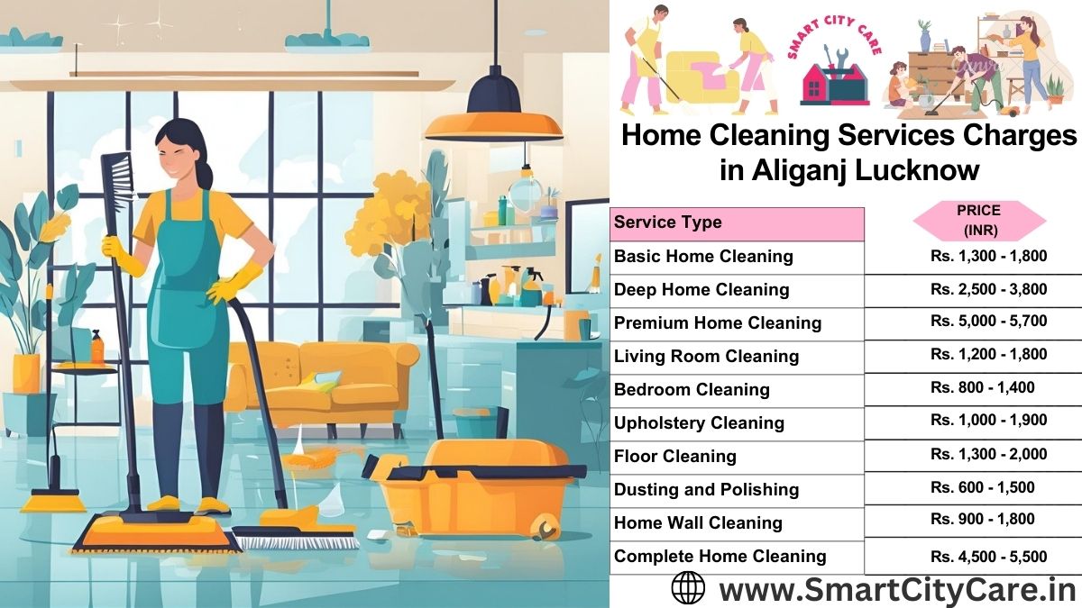 Home Cleaning Charges list in Aliganj, Lucknow