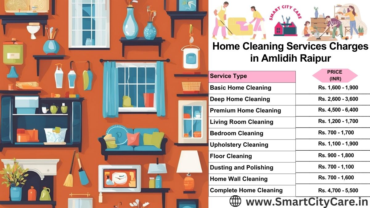 Home Cleaning Charges list in Amlidih, Raipur