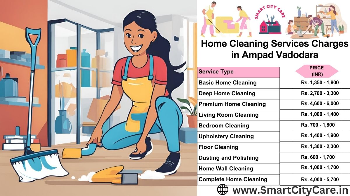 Home Cleaning Charges list in Ampad, Vadodara