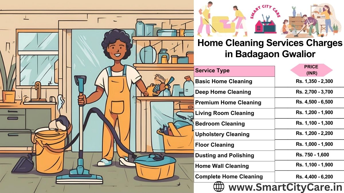 Home Cleaning Charges list in Badagaon, Gwalior