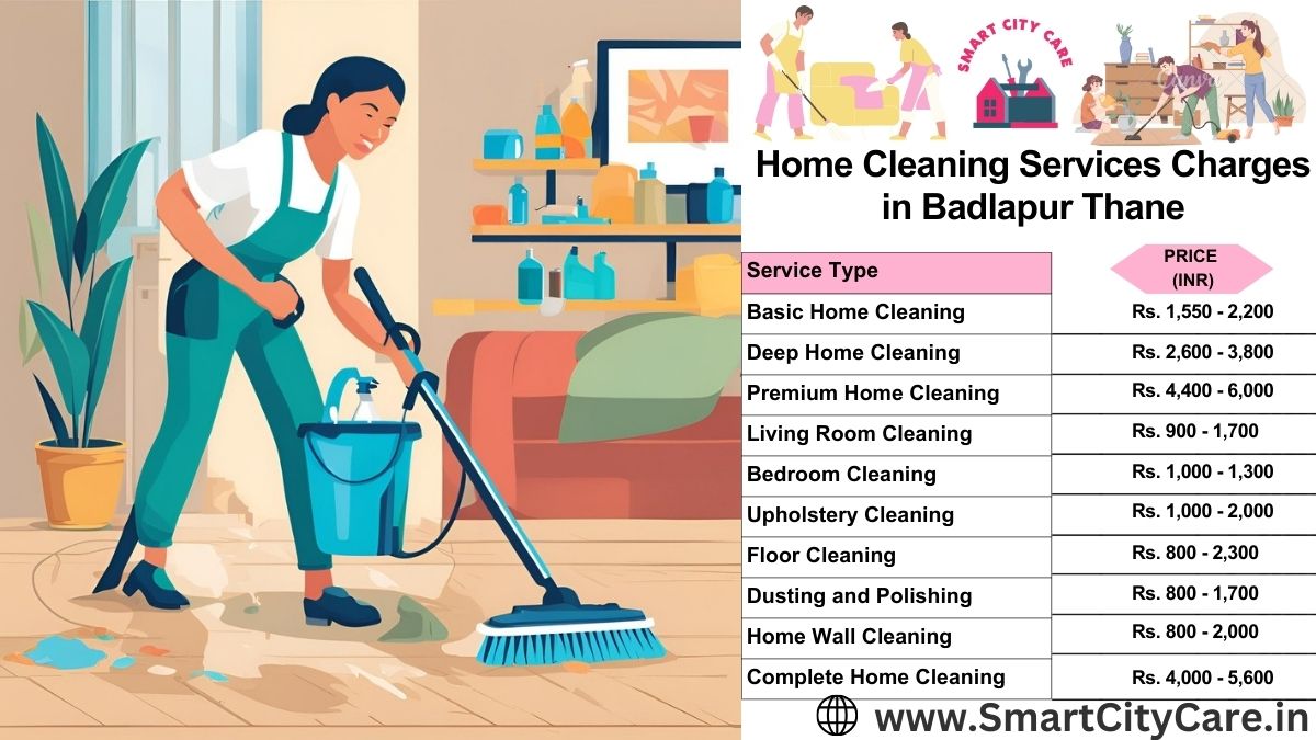 Home Cleaning Charges list in Badlapur, Thane