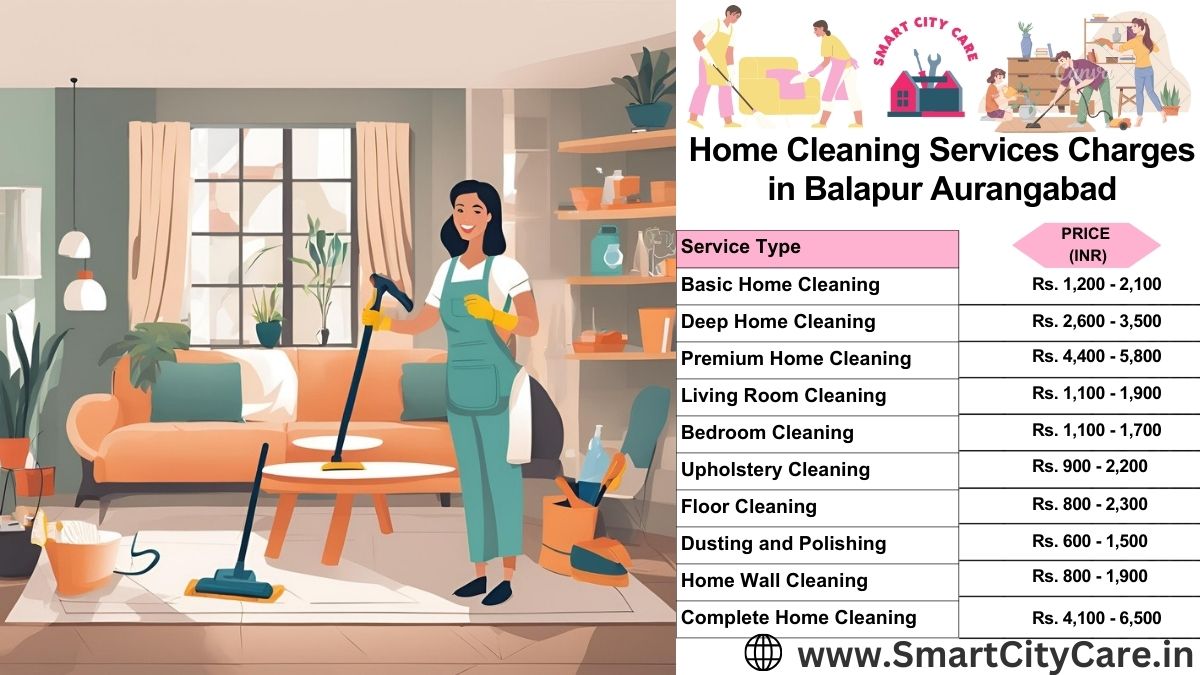 Home Cleaning Charges list in Balapur, Aurangabad