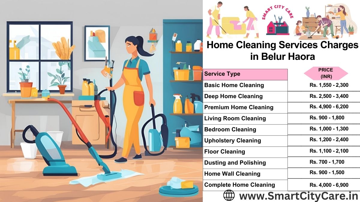 Home Cleaning Charges list in Belur, Haora