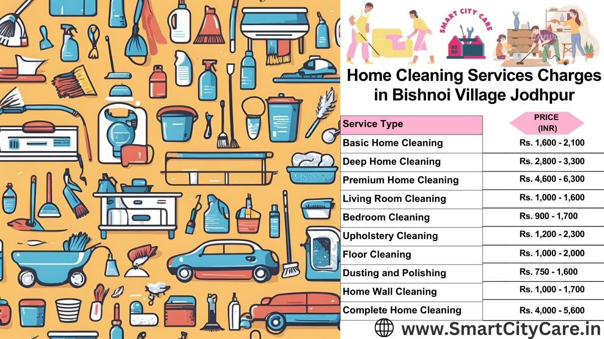 Home Cleaning Charges list in Bishnoi Village, Jodhpur