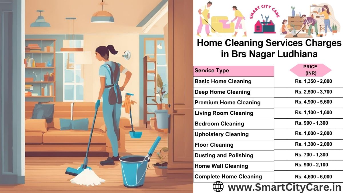 Home Cleaning Charges list in BRS Nagar, Ludhiana