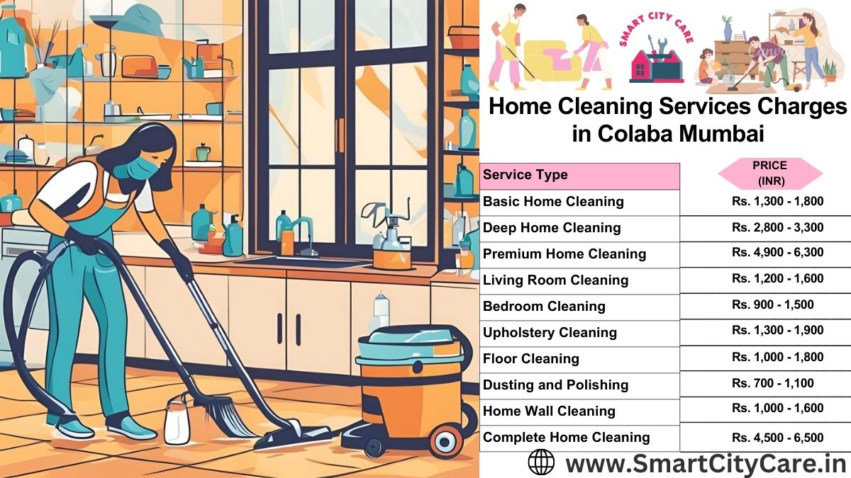 Home Cleaning Charges list in Colaba, Mumbai