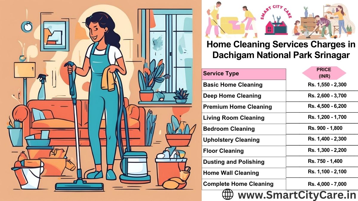 Home Cleaning Charges list in Dachigam National Park, Srinagar