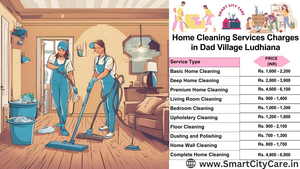 Home Cleaning Charges list in Dad Village, Ludhiana