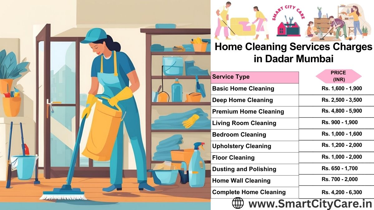 Home Cleaning Charges list in Dadar, Mumbai