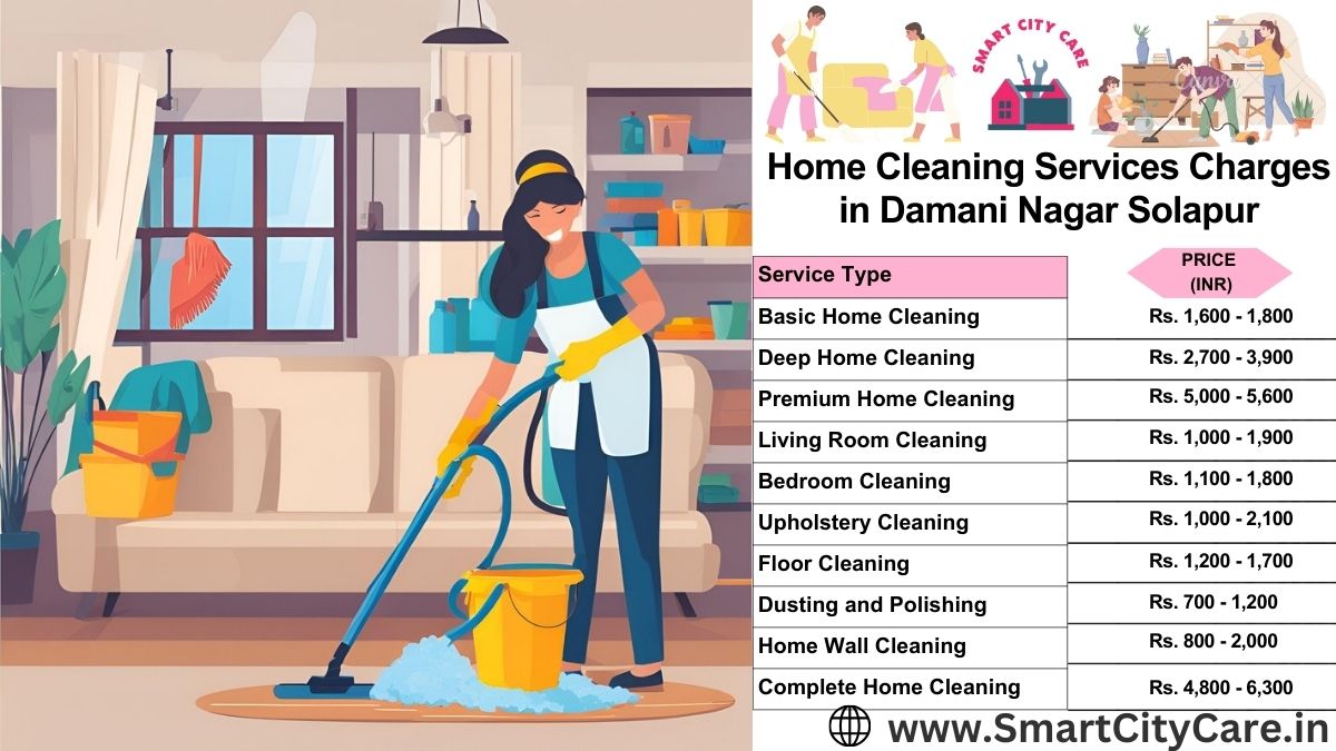 Home Cleaning Charges list in Damani Nagar, Solapur