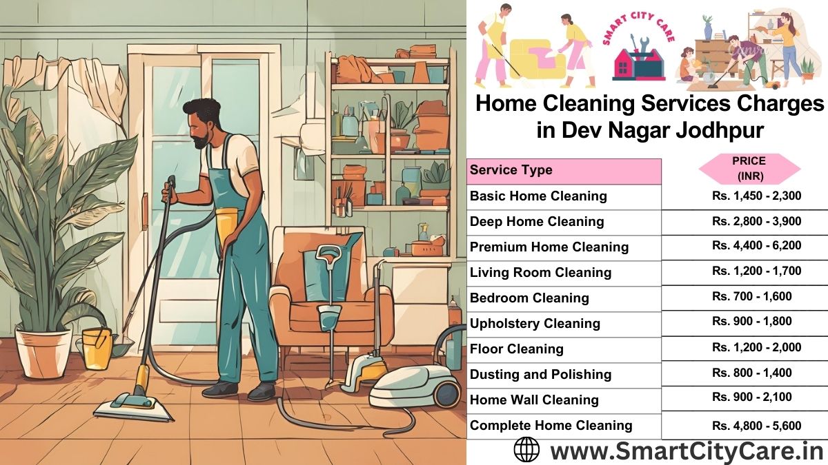 Home Cleaning Charges list in Dev Nagar, Jodhpur