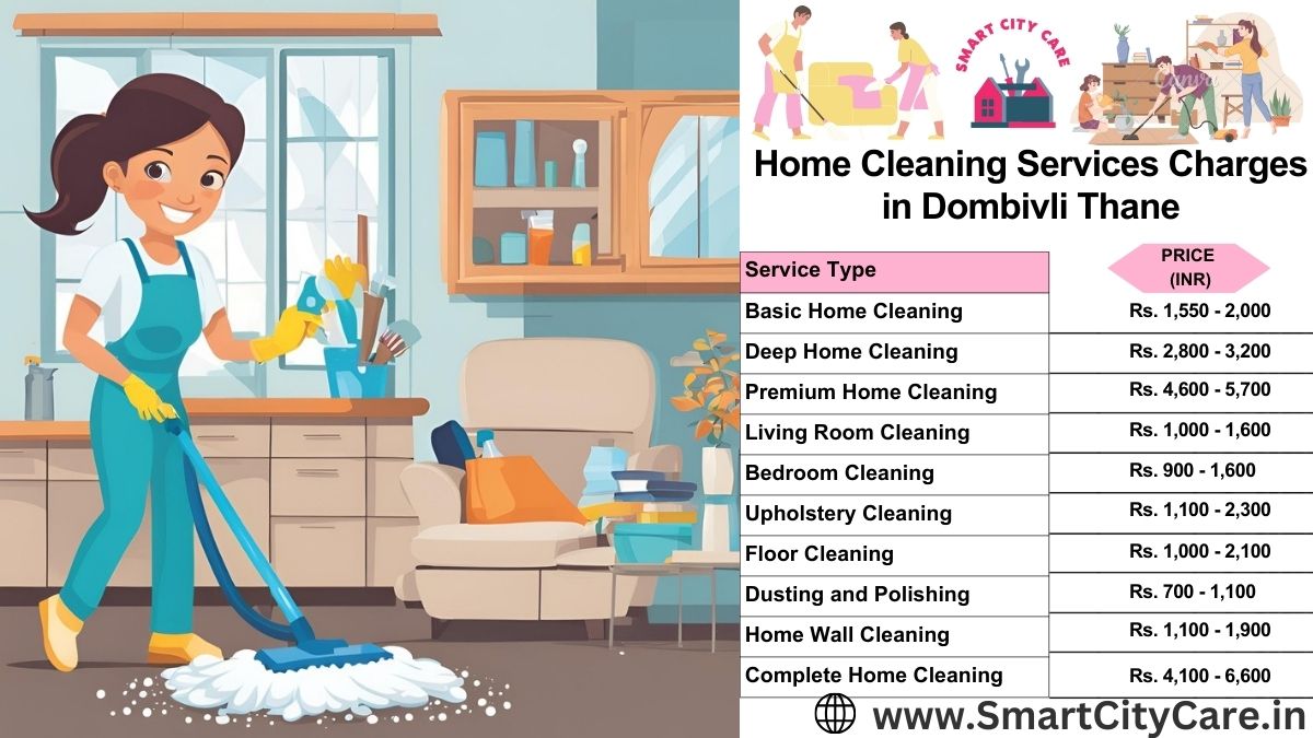 Home Cleaning Charges list in Dombivli, Thane