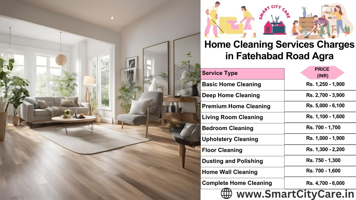 Home Cleaning Charges list in Fatehabad Road, Agra