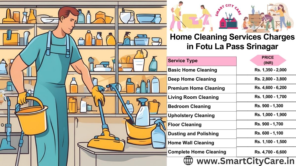 Home Cleaning Charges list in Fotu La Pass, Srinagar