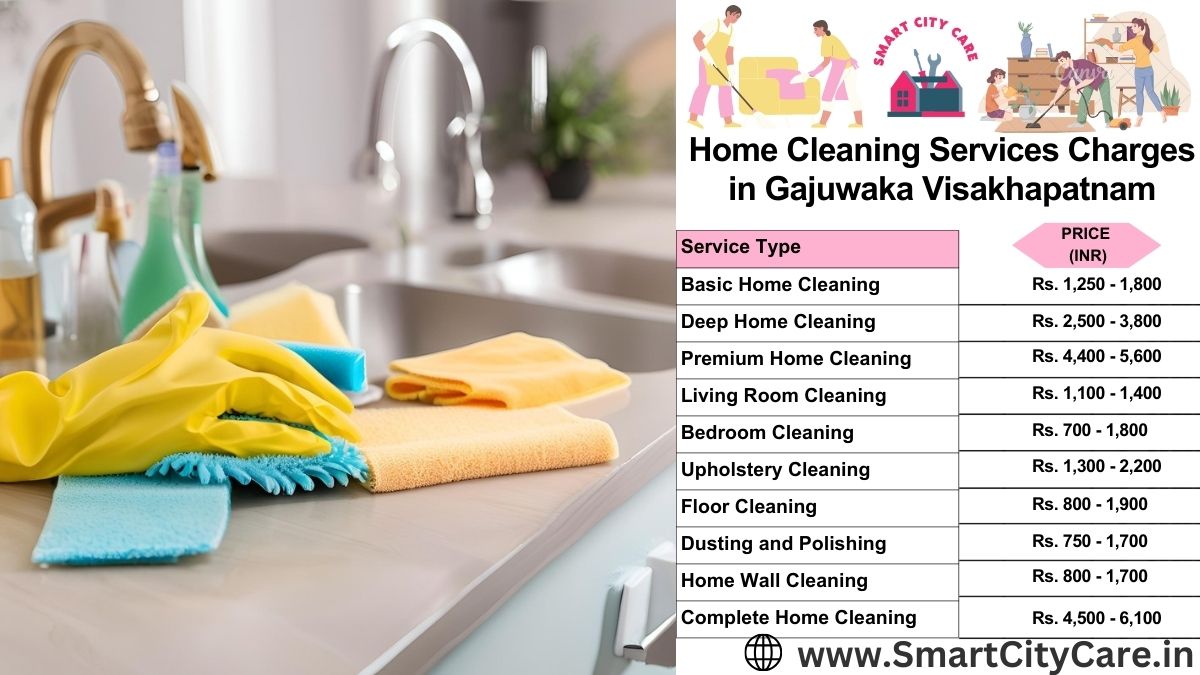 Home Cleaning Charges list in Gajuwaka, Visakhapatnam