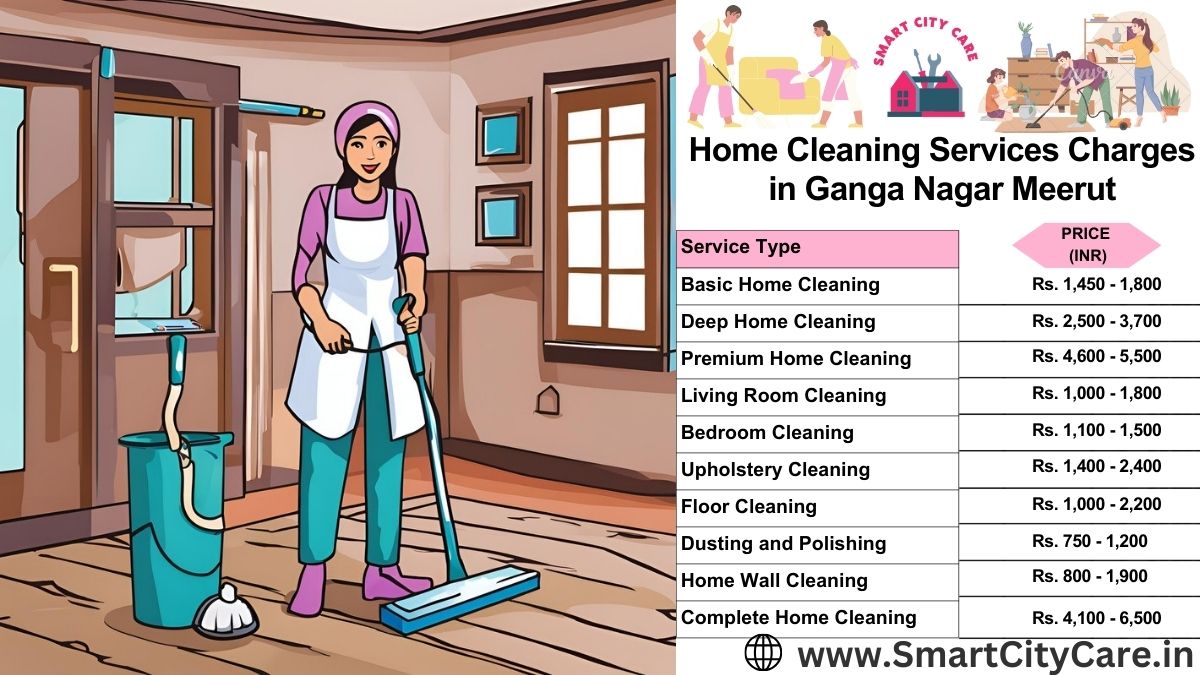 Home Cleaning Charges list in Ganga Nagar, Meerut